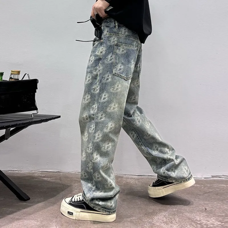 Loose-Fitting High Street Style Jeans for Men