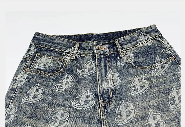 Loose-Fitting High Street Style Jeans for Men