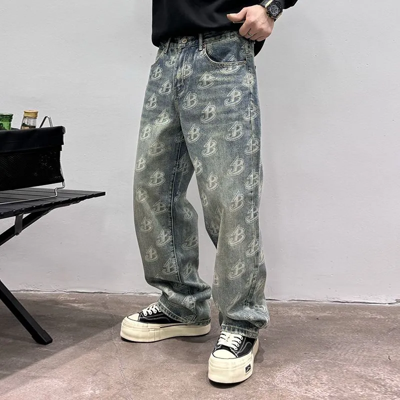 Loose-Fitting High Street Style Jeans for Men