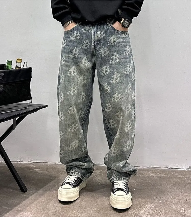 Loose-Fitting High Street Style Jeans for Men