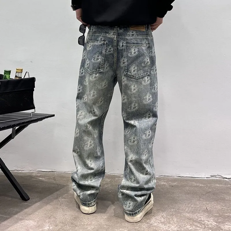 Loose-Fitting High Street Style Jeans for Men