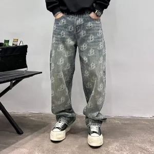 Loose-Fitting High Street Style Jeans for Men