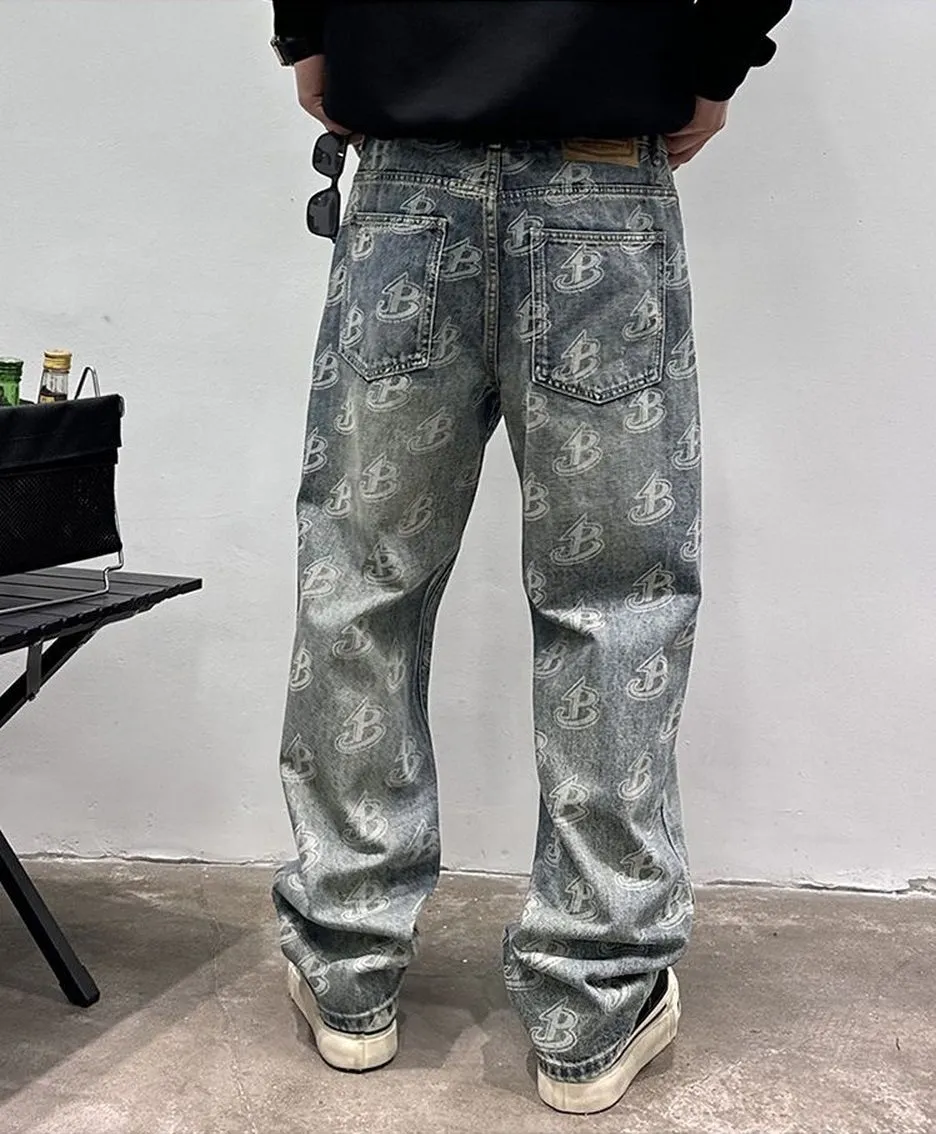 Loose-Fitting High Street Style Jeans for Men