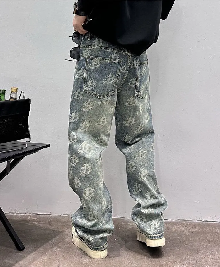 Loose-Fitting High Street Style Jeans for Men