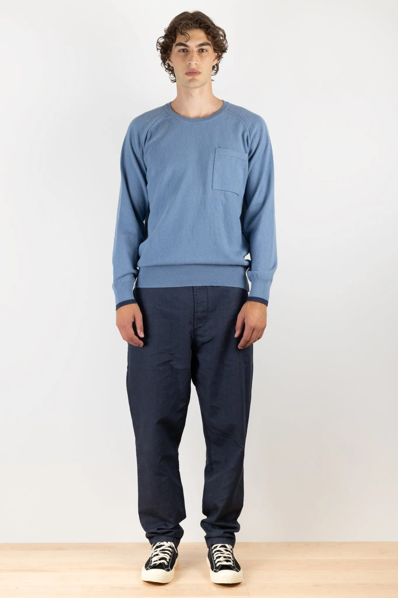 Loose Pocket Crew Knit