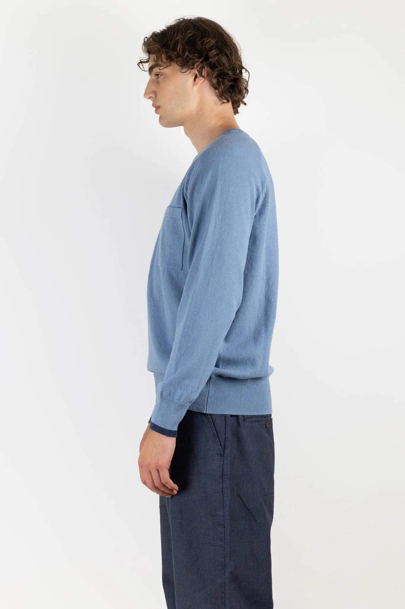 Loose Pocket Crew Knit
