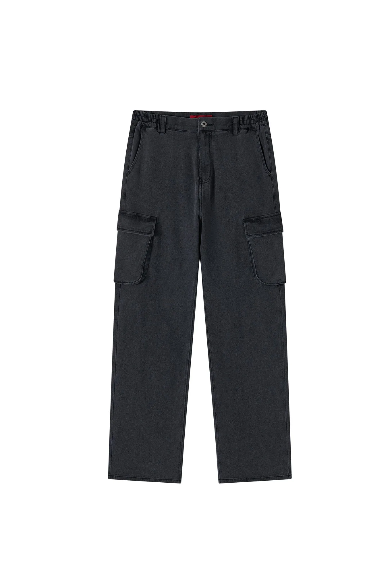 LOOSE STRAIGHT DENIM PANTS DARK BLUE