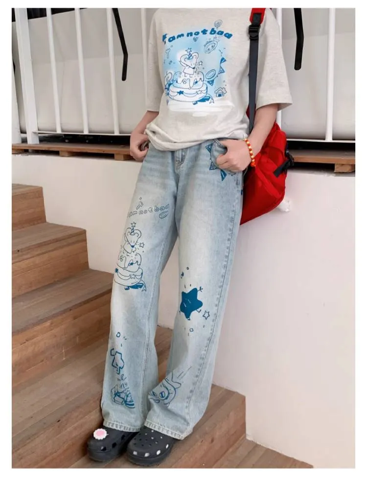 Loose straight jeans【s0000008044】
