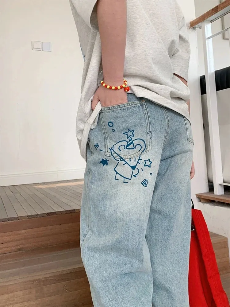 Loose straight jeans【s0000008044】