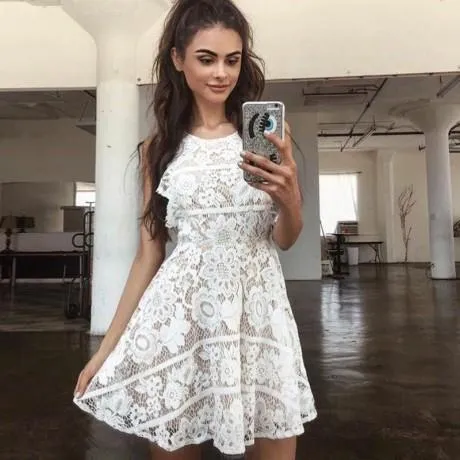 Lovely Cheap A-Line Open Back Full Lace Junior Homecoming Dresses,short prom dresses, BD0243