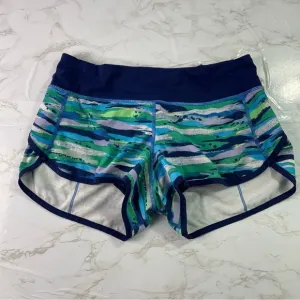 Lululemon Speed Shorts Seven Wonders Multi Hero Blue Size 4