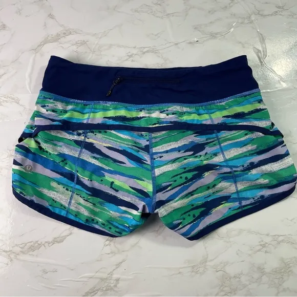 Lululemon Speed Shorts Seven Wonders Multi Hero Blue Size 4