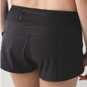 Lululemon Speed Up Short 2.5&quot; in Solid Black