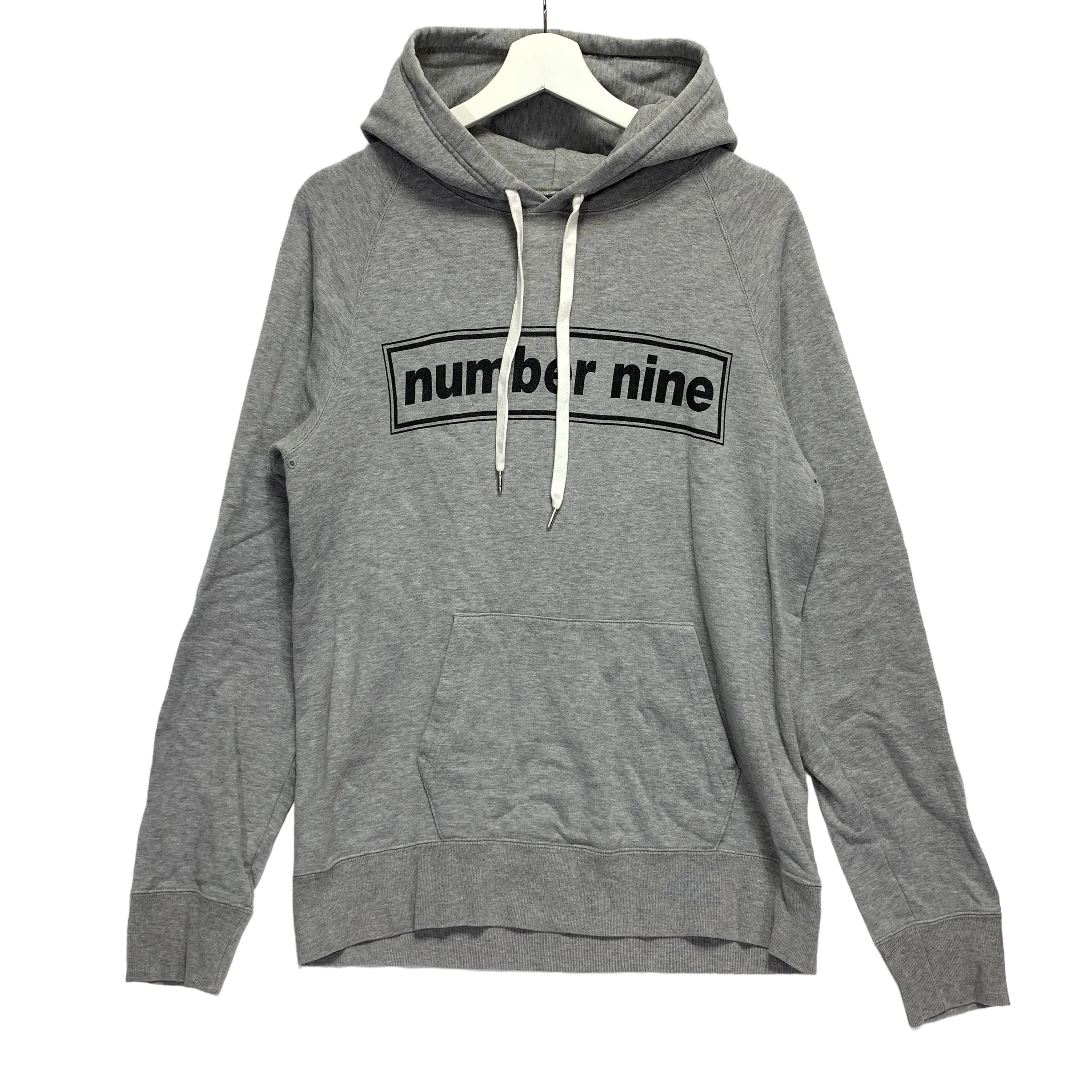 [M] Number Nine Bar Logo Pullover Hooded Sweatshirt Hoodie