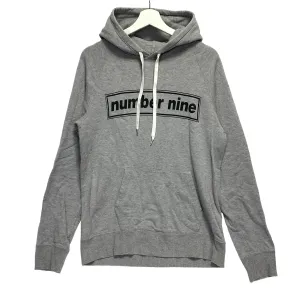 [M] Number Nine Bar Logo Pullover Hooded Sweatshirt Hoodie