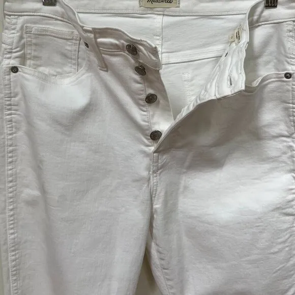 Madewell &quot;10&quot; High-Rise Skinny&quot; Jean in white Size 31
