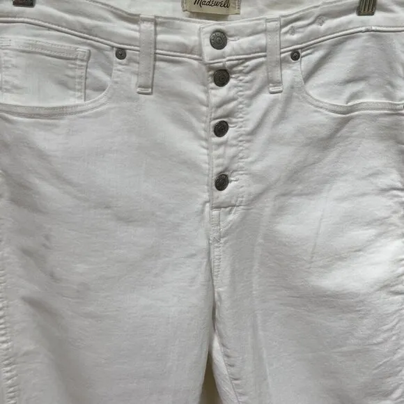Madewell &quot;10&quot; High-Rise Skinny&quot; Jean in white Size 31