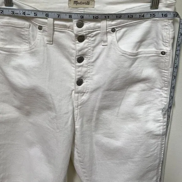 Madewell &quot;10&quot; High-Rise Skinny&quot; Jean in white Size 31