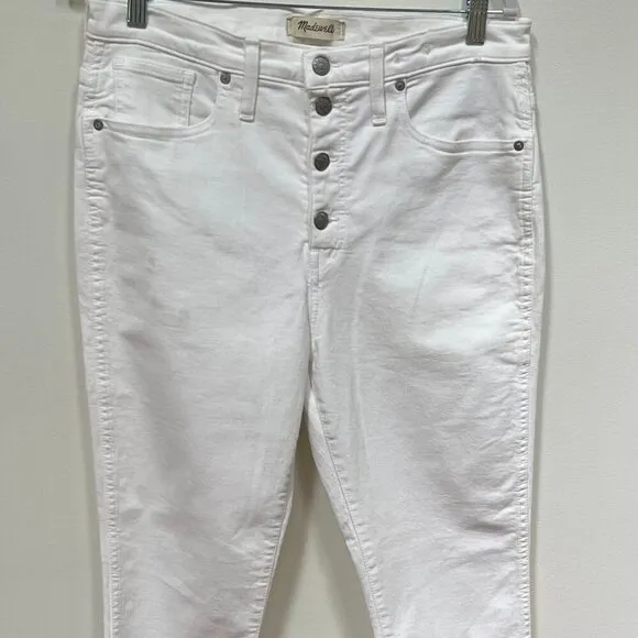 Madewell &quot;10&quot; High-Rise Skinny&quot; Jean in white Size 31