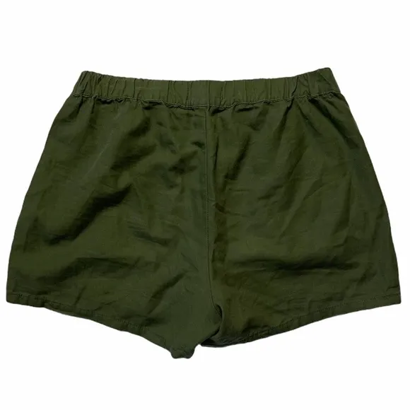 Madewell | Green Cotton Blend High Waist Shorts