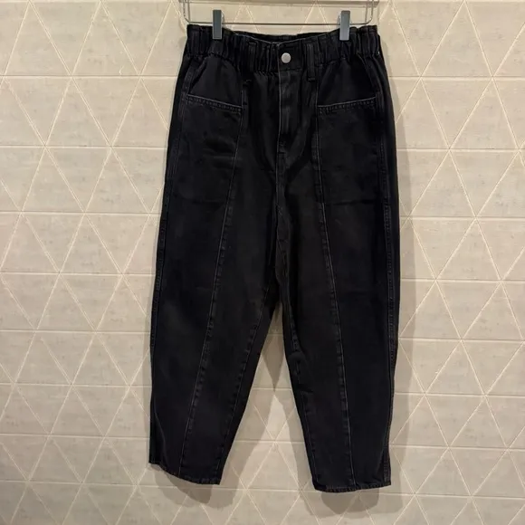 Madewell pull on balloon jeans hobson wash paperbag edition S NWT