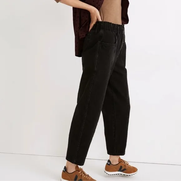 Madewell pull on balloon jeans hobson wash paperbag edition S NWT
