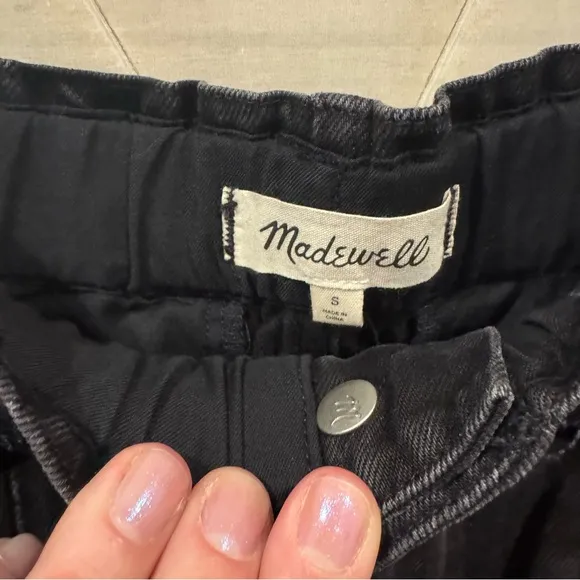 Madewell pull on balloon jeans hobson wash paperbag edition S NWT