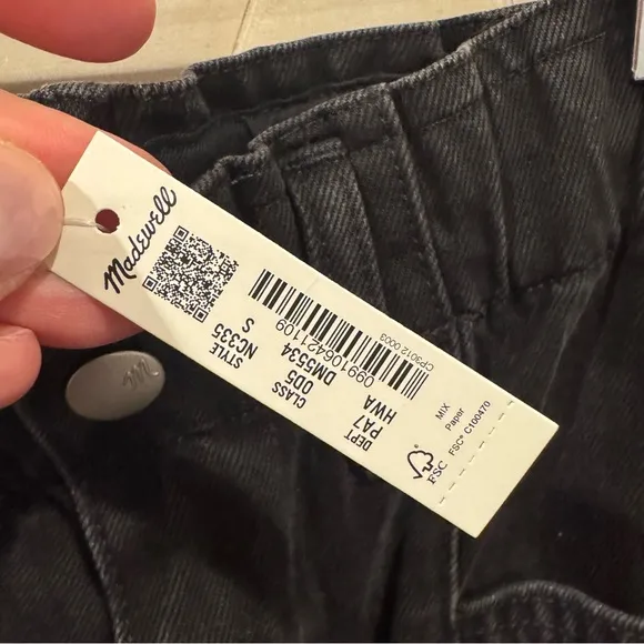 Madewell pull on balloon jeans hobson wash paperbag edition S NWT