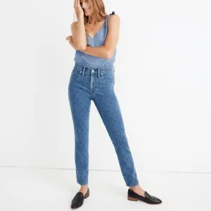 Madewell Slim Straight Jeans: Navy Dot Edition