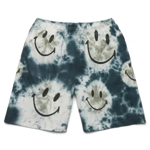 Market Men Smiley Shibori Dye Shorts Black