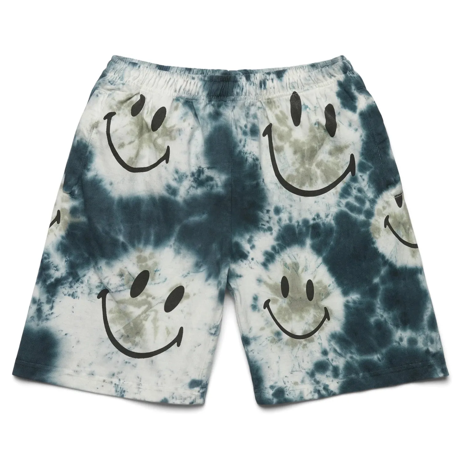 Market Men Smiley Shibori Dye Shorts Black