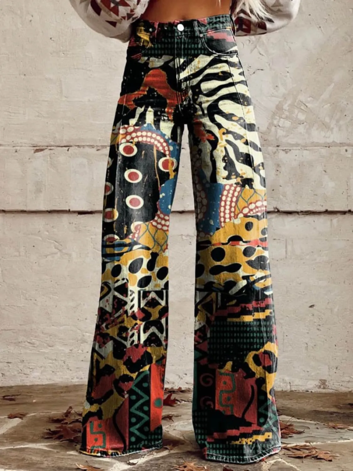 Mayra® | Boho Chic Art Print Pants