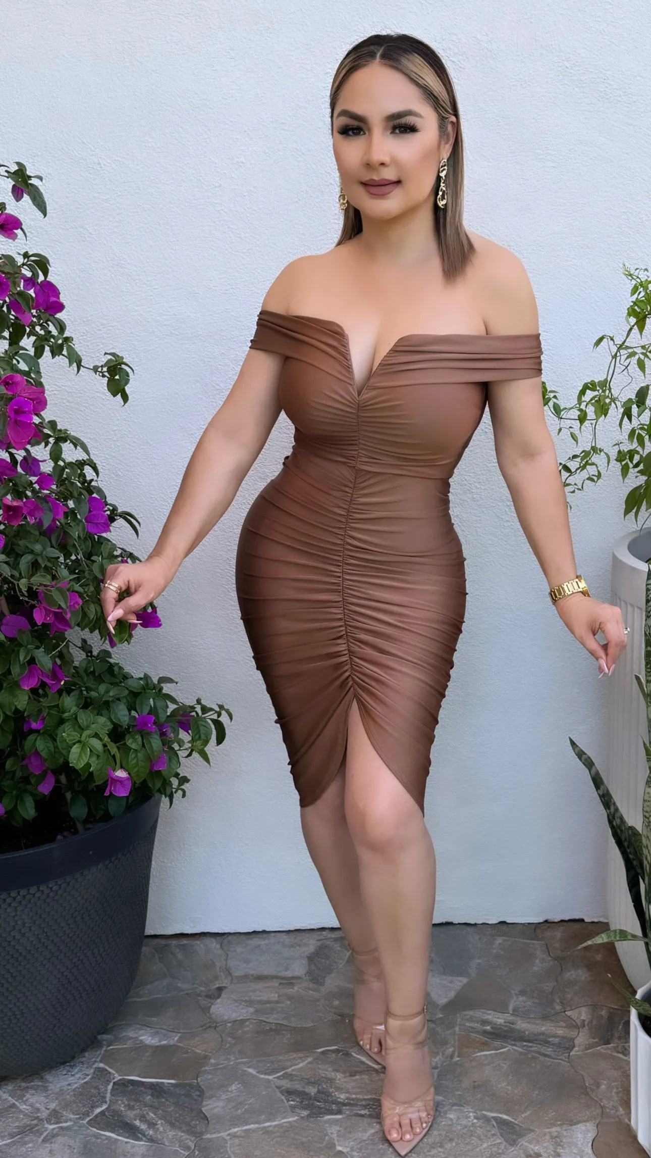 MELINA MOCHA DRESS