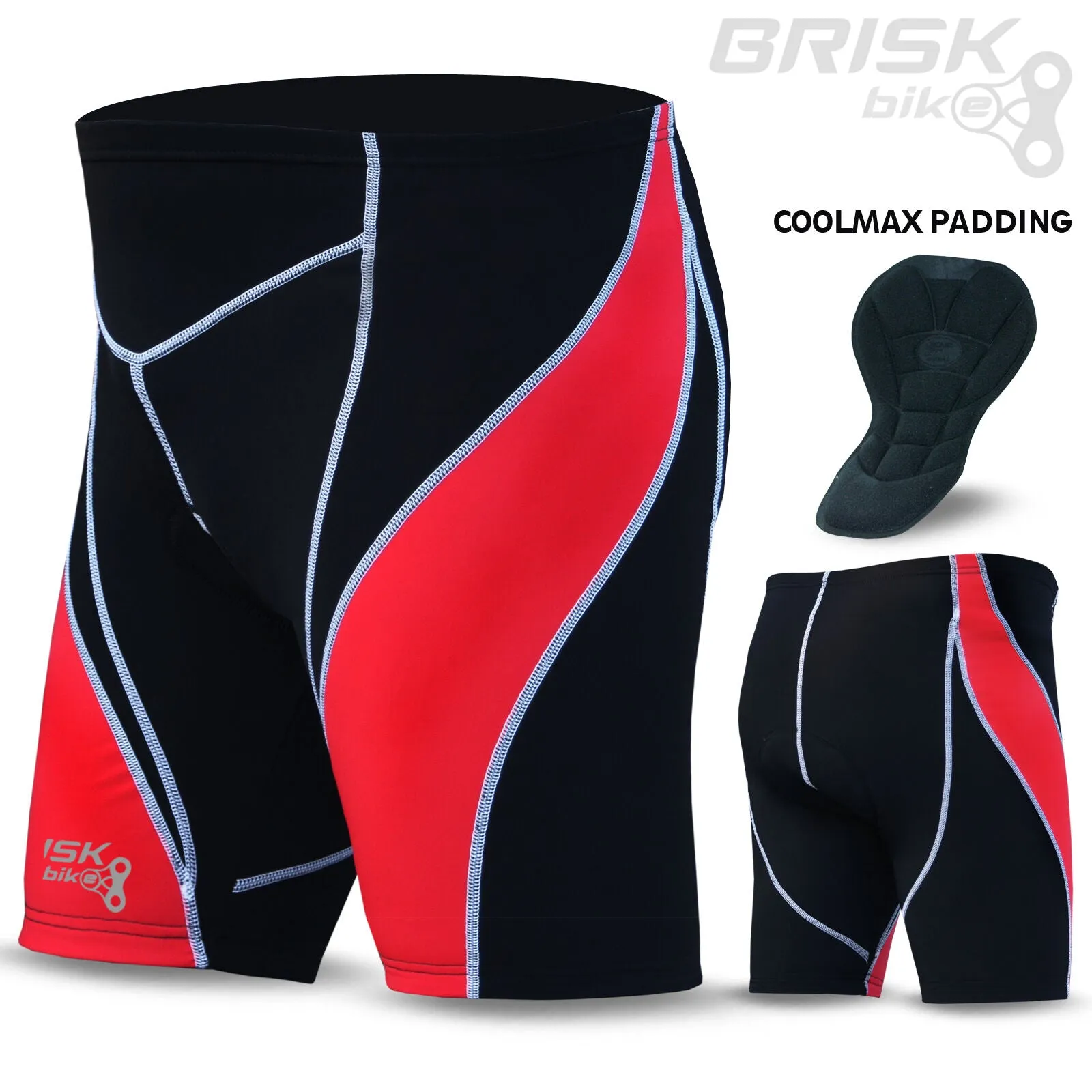 Mens Cycling Shorts Coolmax Anti-Bac Padding Riding Tight Shorts