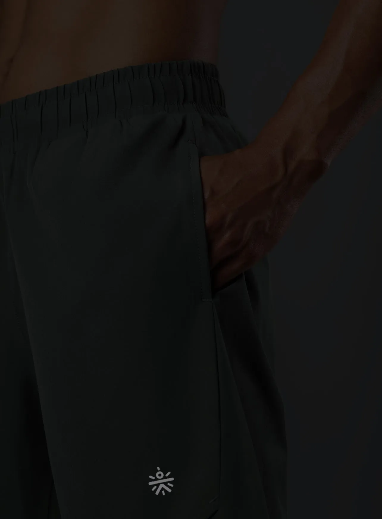 Men's Olive Iconic Running Shorts
