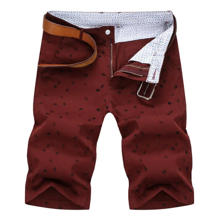 mens shorts print casual Men's shorts fashion cotton shorts homme shorts khaki white green