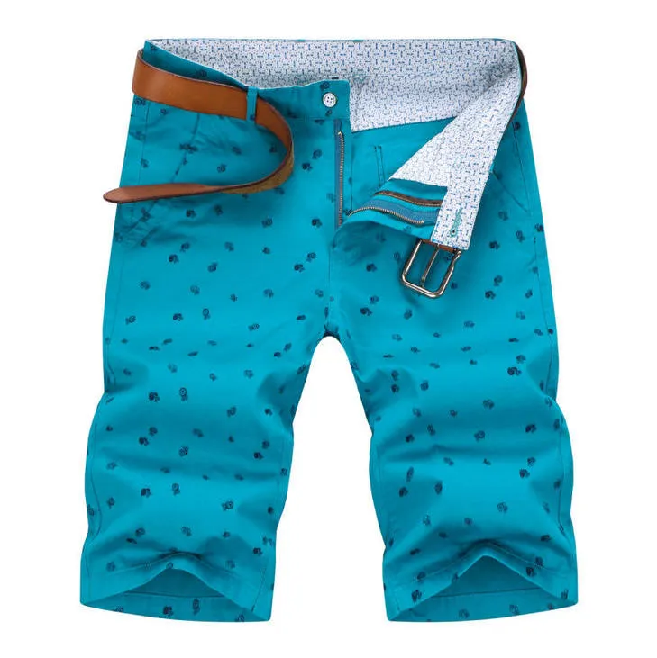 mens shorts print casual Men's shorts fashion cotton shorts homme shorts khaki white green