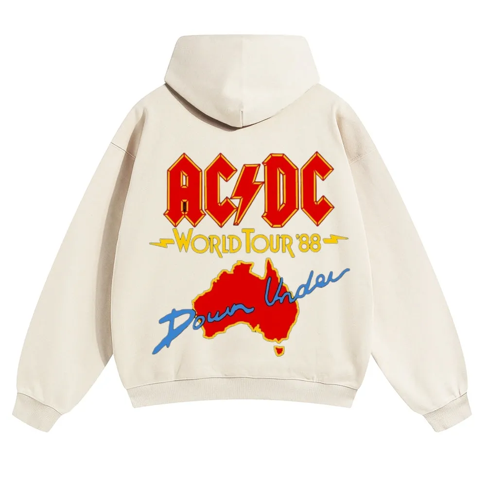 Mens Vintage ACDC Rock Band Hoodies