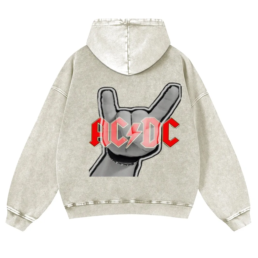 Mens Vintage ACDC Rock Hoodies
