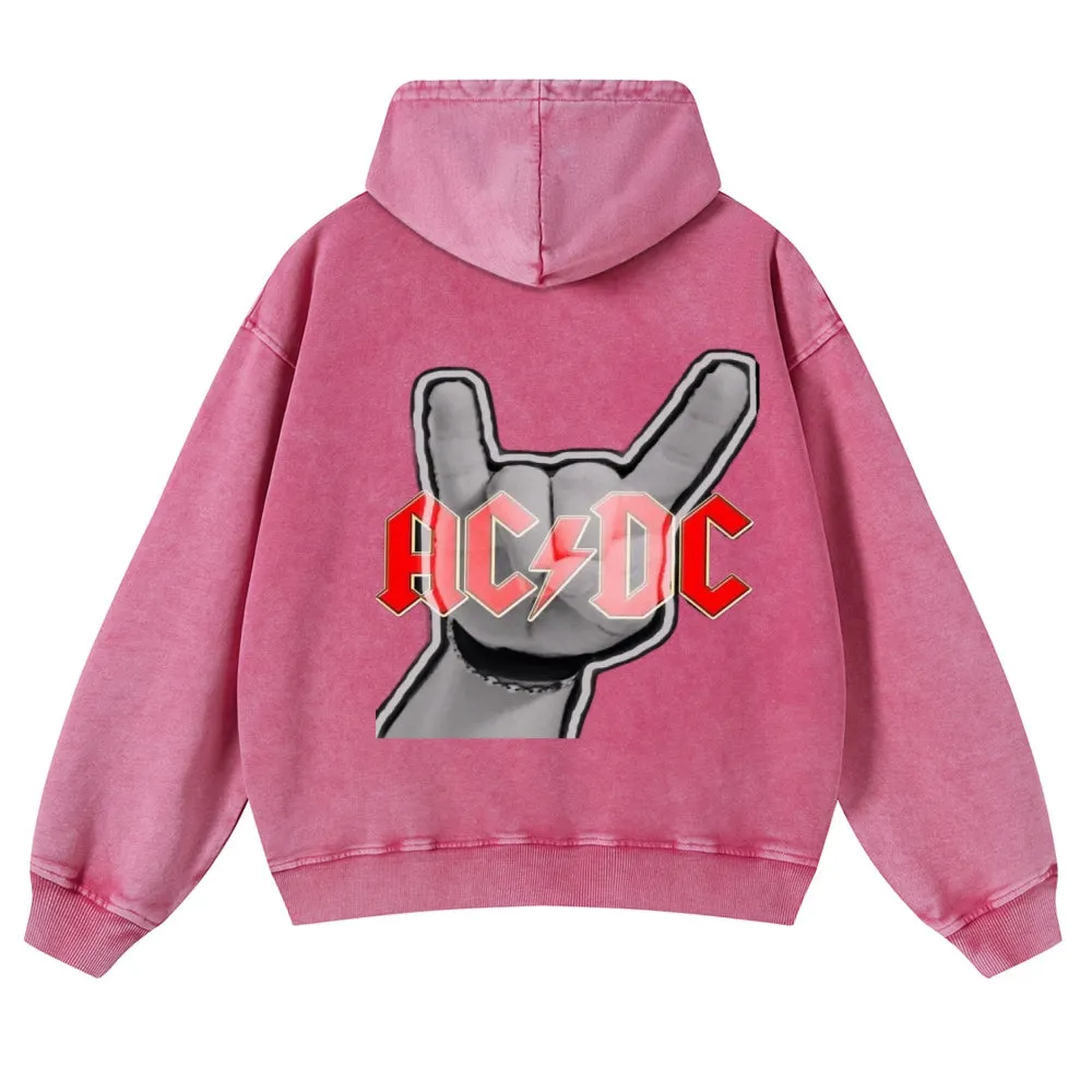 Mens Vintage ACDC Rock Hoodies