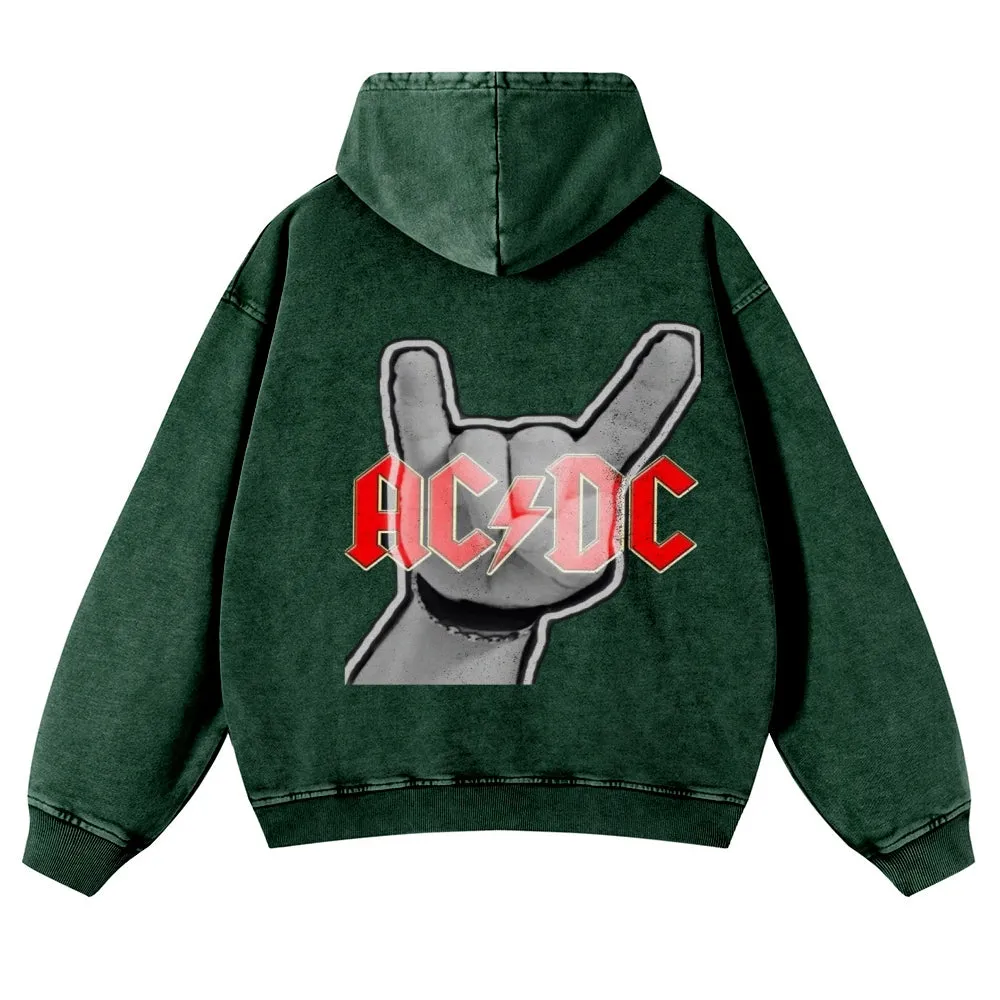 Mens Vintage ACDC Rock Hoodies
