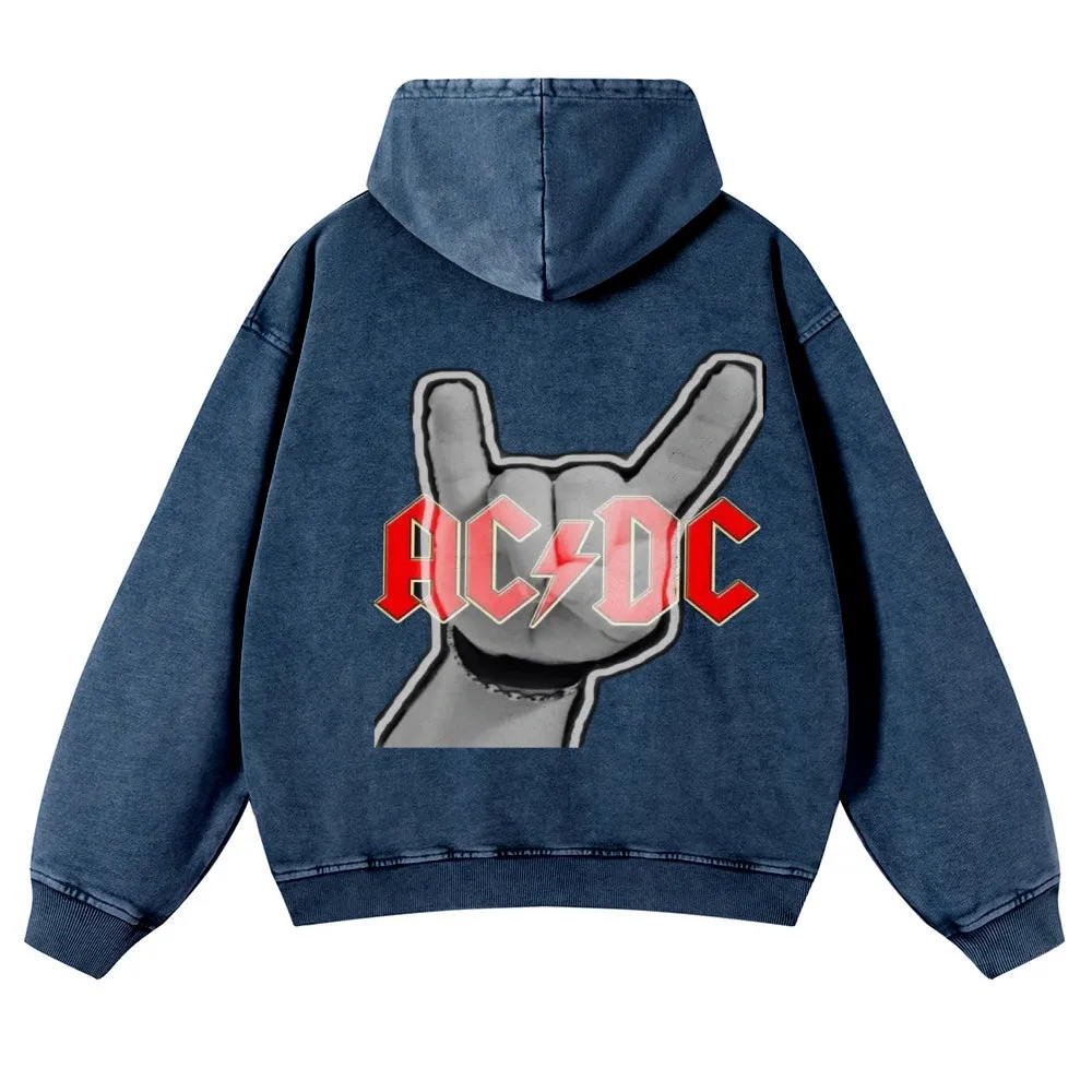 Mens Vintage ACDC Rock Hoodies