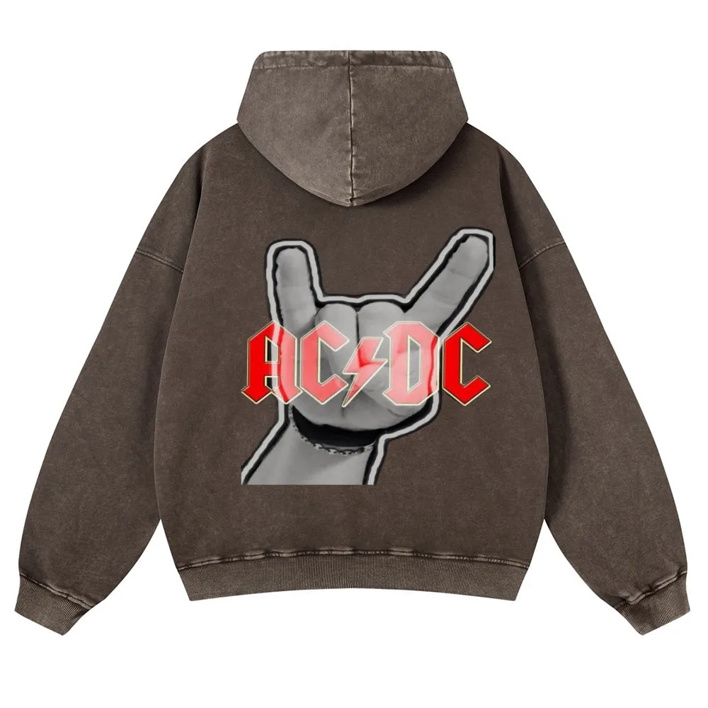 Mens Vintage ACDC Rock Hoodies