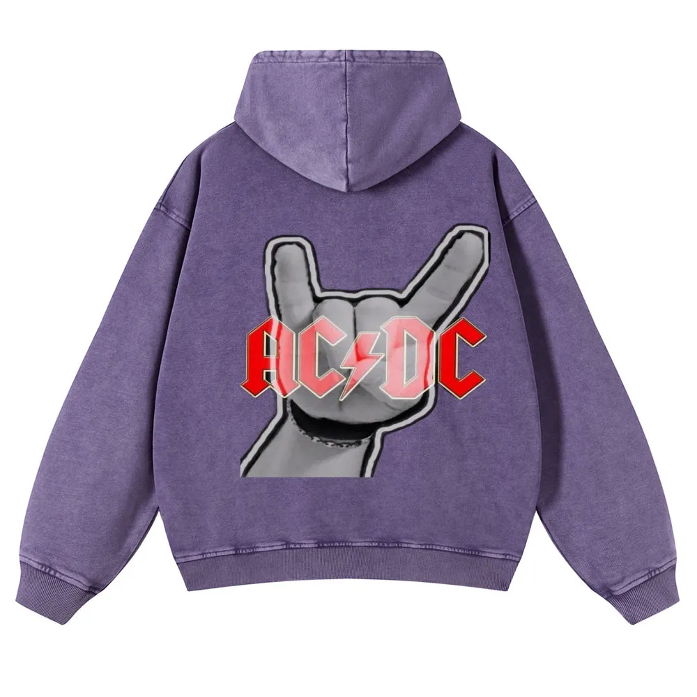 Mens Vintage ACDC Rock Hoodies