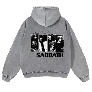 Mens Vintage Black Sabbath Rock Band Hoodies