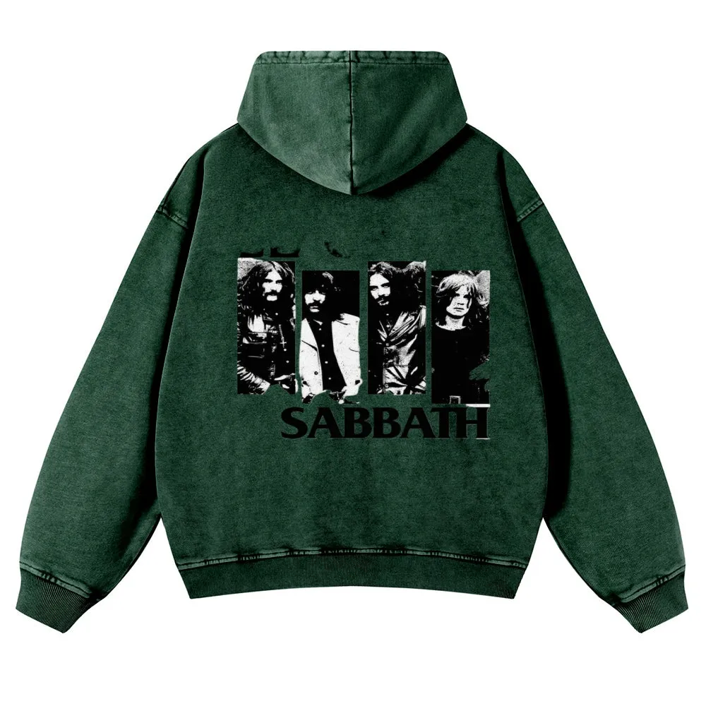 Mens Vintage Black Sabbath Rock Band Hoodies