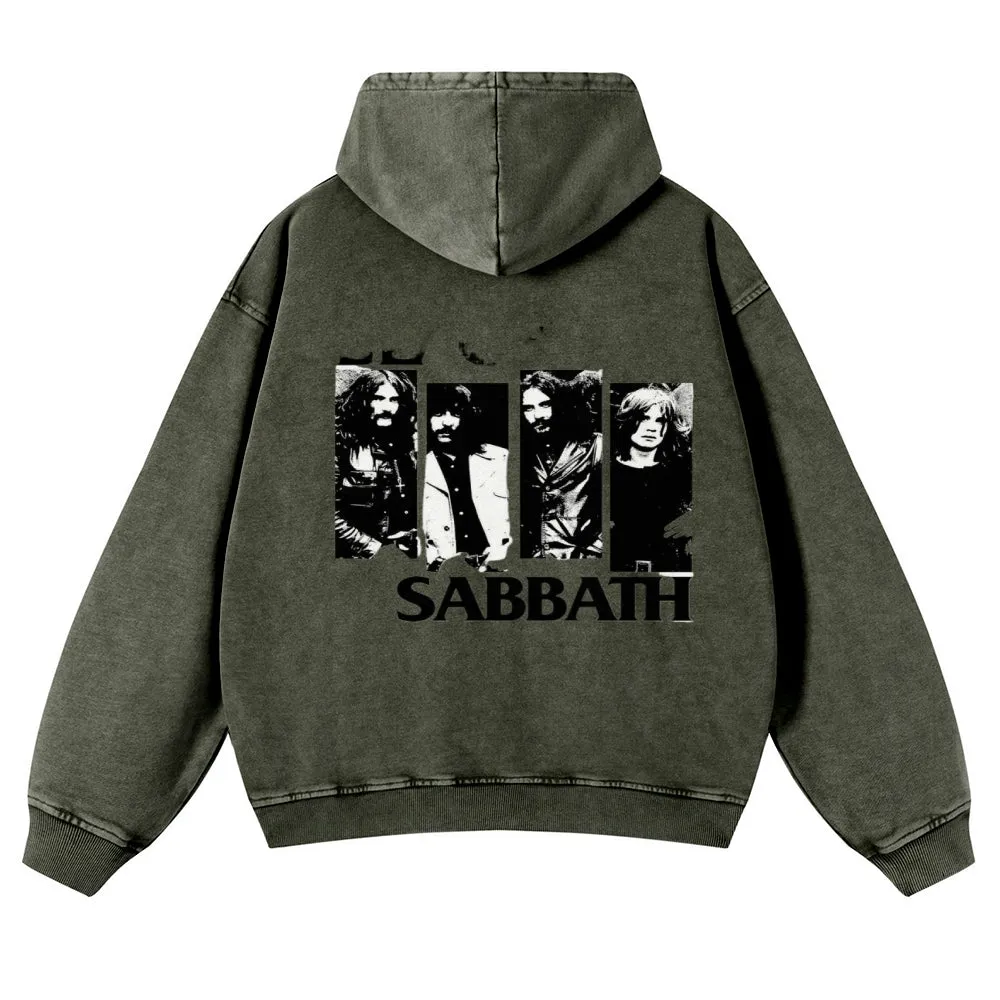 Mens Vintage Black Sabbath Rock Band Hoodies