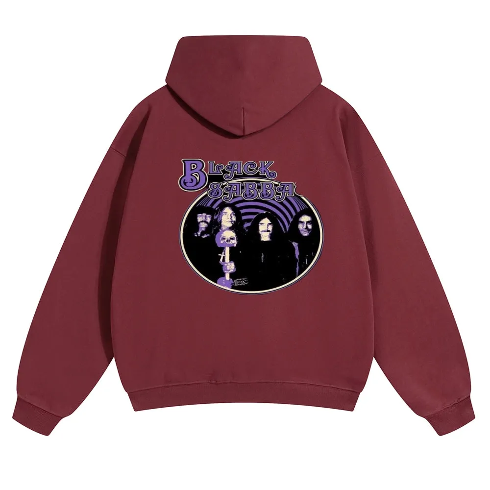 Mens Vintage Black Sabbath Rock Hoodies