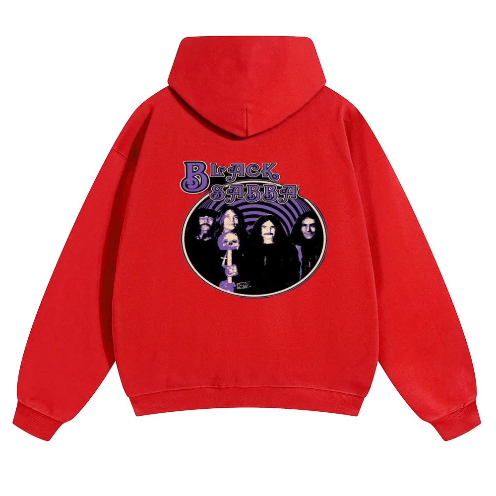 Mens Vintage Black Sabbath Rock Hoodies