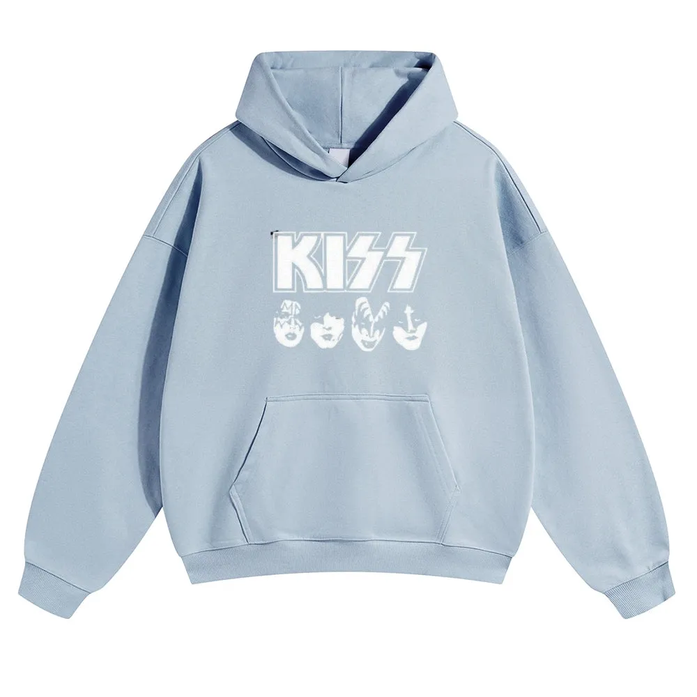 Mens Vintage Kiss Rock Band Hoodies